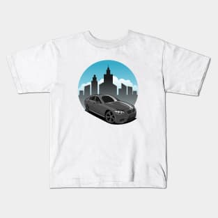 black BMW car Kids T-Shirt